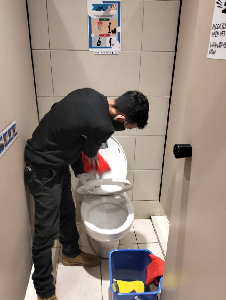 Detailed washroom and toilet sanitisation